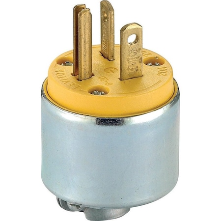 Leviton Leviton Commercial Armored Ground/Straight Blade Plug 6-20P 18-12 AWG 2 Pole 3 Wire 620PA-000